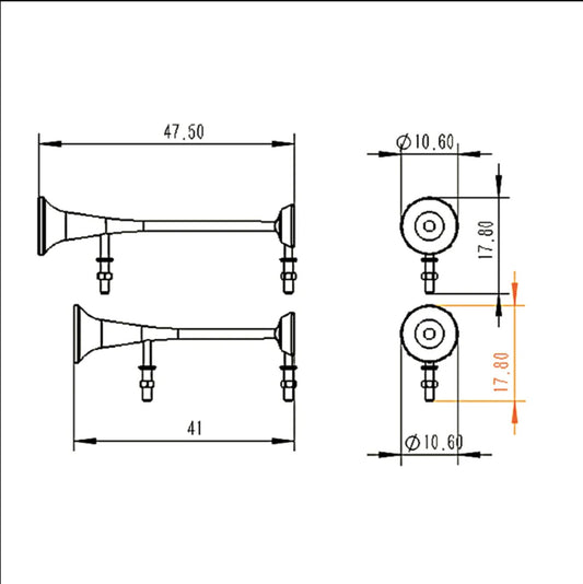 Lesu Metal Horn Type B Set