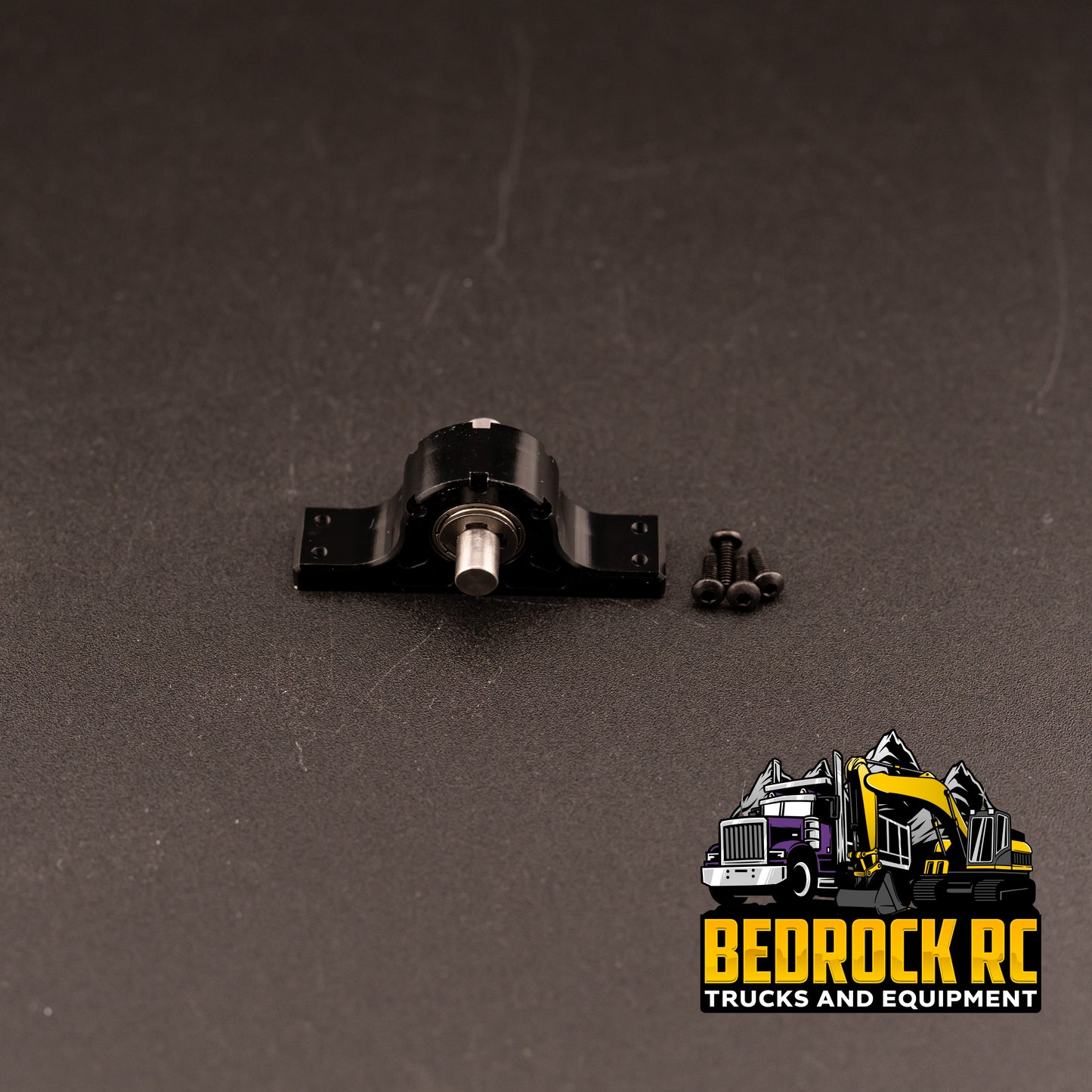 Lesu 1/14 carrier bearing mounts installed under frame to improve driveshaft angle for long chassis or drop axle RC trucks.