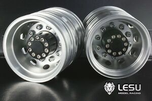 Lesu Tamiya Dually Rear Wheels- Aluminum